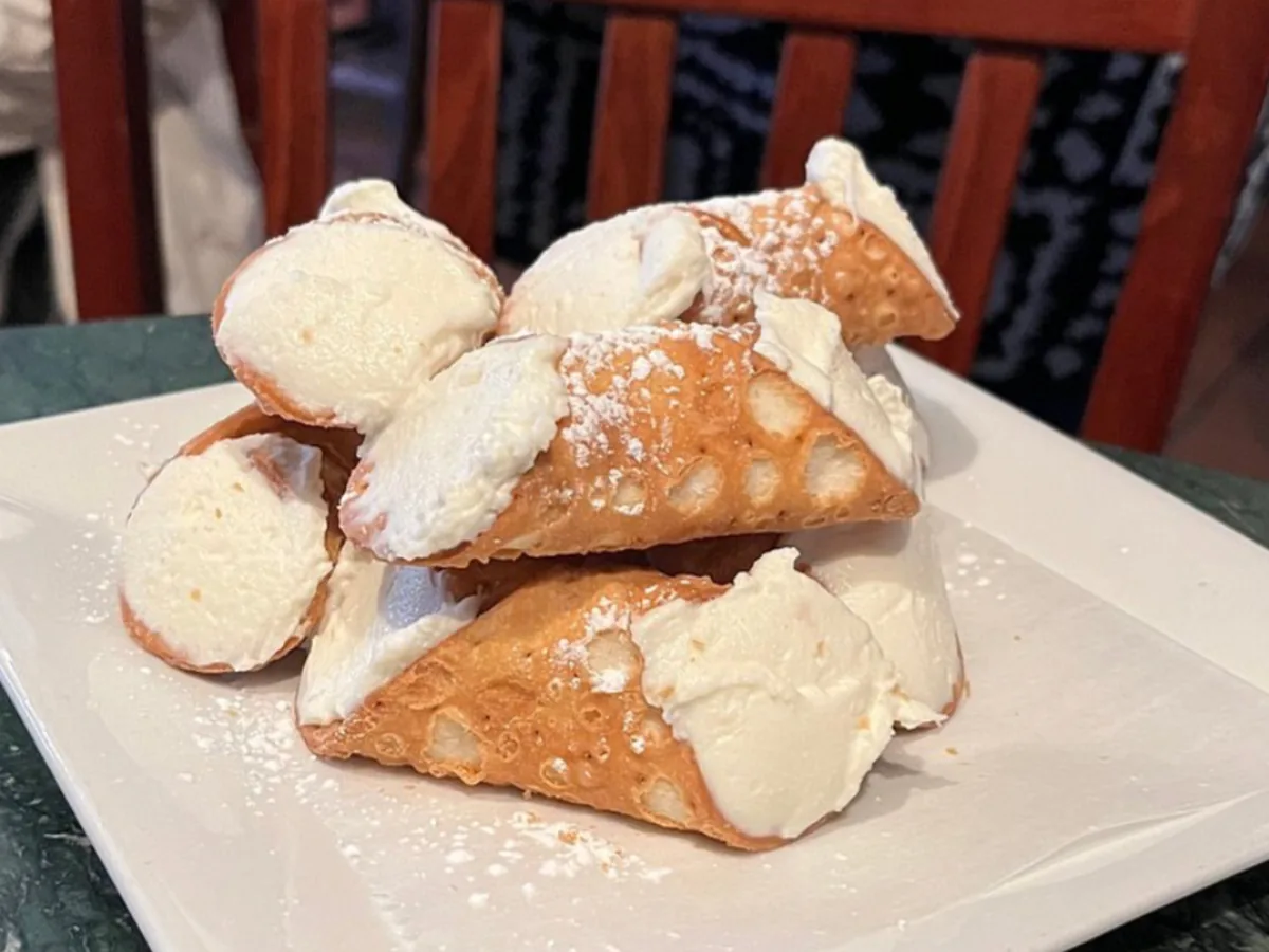 Bread and cannoli tasting board
